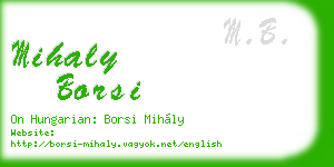mihaly borsi business card